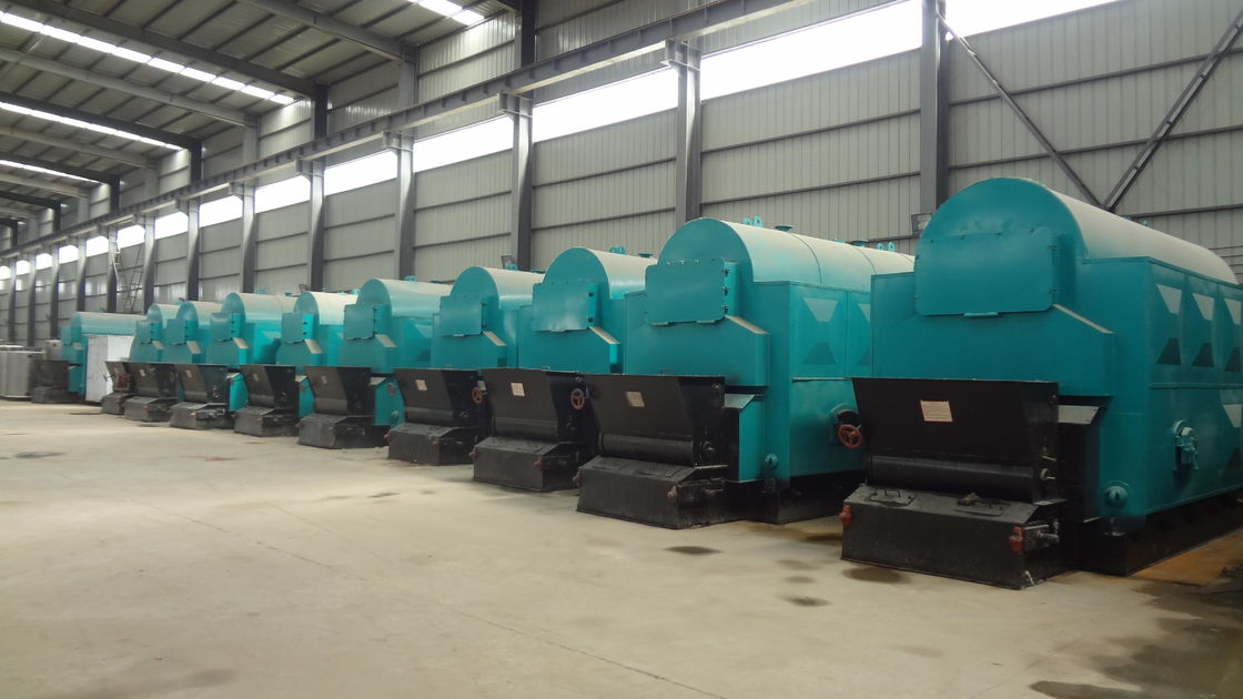 DZH Hand Fired 1 Ton Rice Husk Steam Boiler 80.33%-83.03% Thermal Efficiency